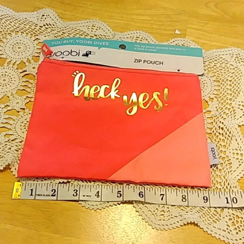 Yoobi bags, orange, for cosmetics, toiletries or whatever you want